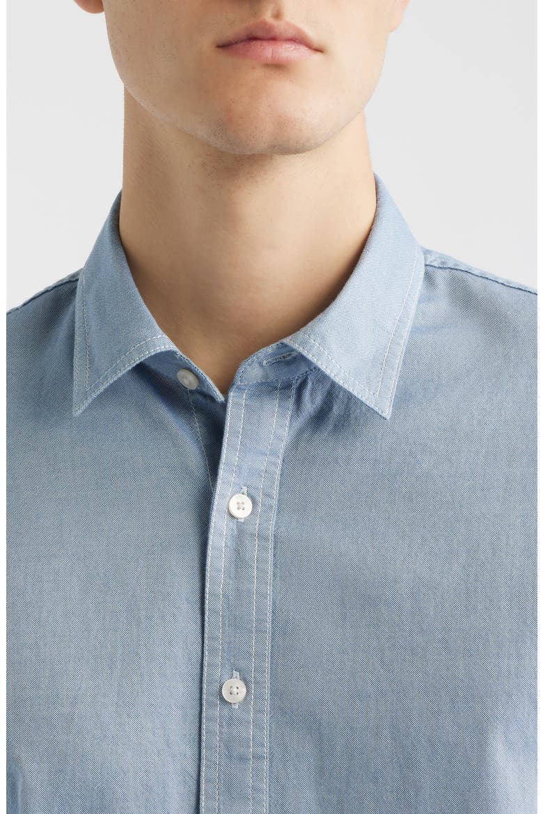Coronas Regular Fit Cotton Button-Up Shirt, Alternate, color, BLUE