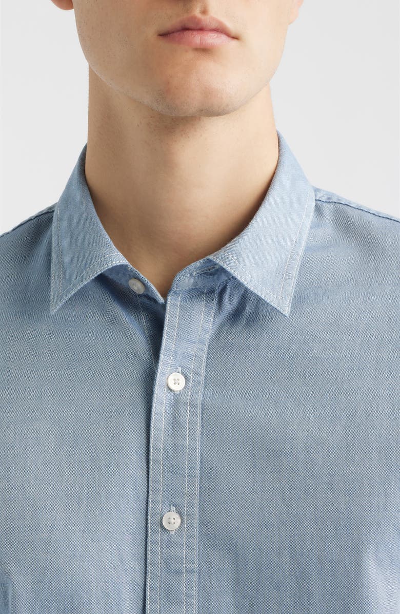 James Campbell Coronas Regular Fit Cotton Button-Up Shirt, Alternate, color, Blue