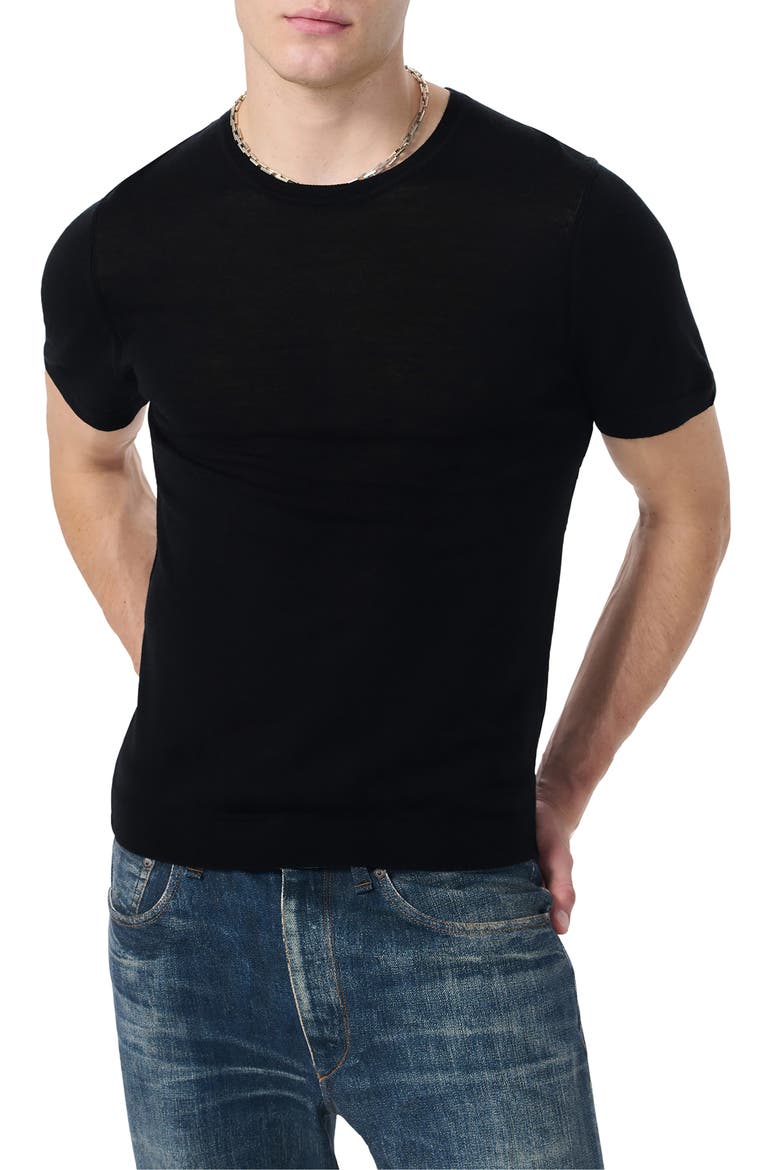 Aulton Wool Blend T-Shirt, Main, color, BLACK