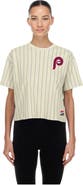 New Era Women's New Era Cream Philadelphia Phillies Throwback Boxy T-Shirt