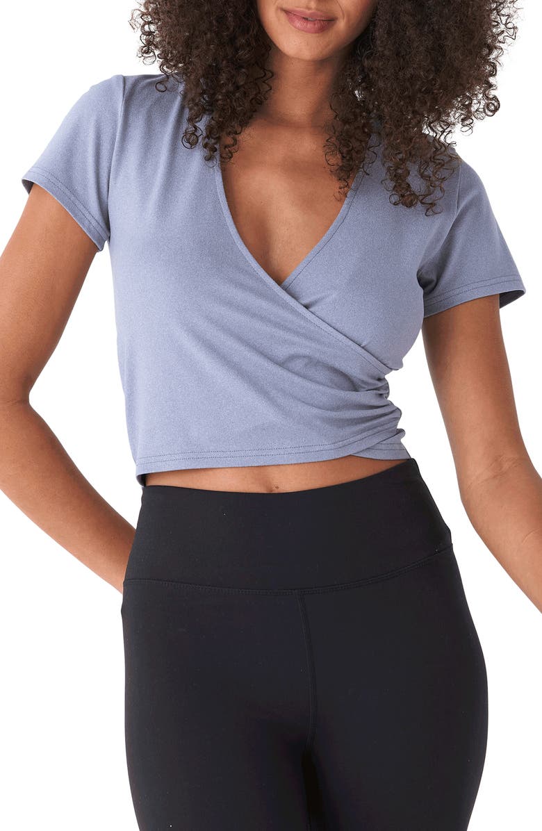 Threads 4 Thought Faylinne Crop Heathered Jersey Top, Main, color, 