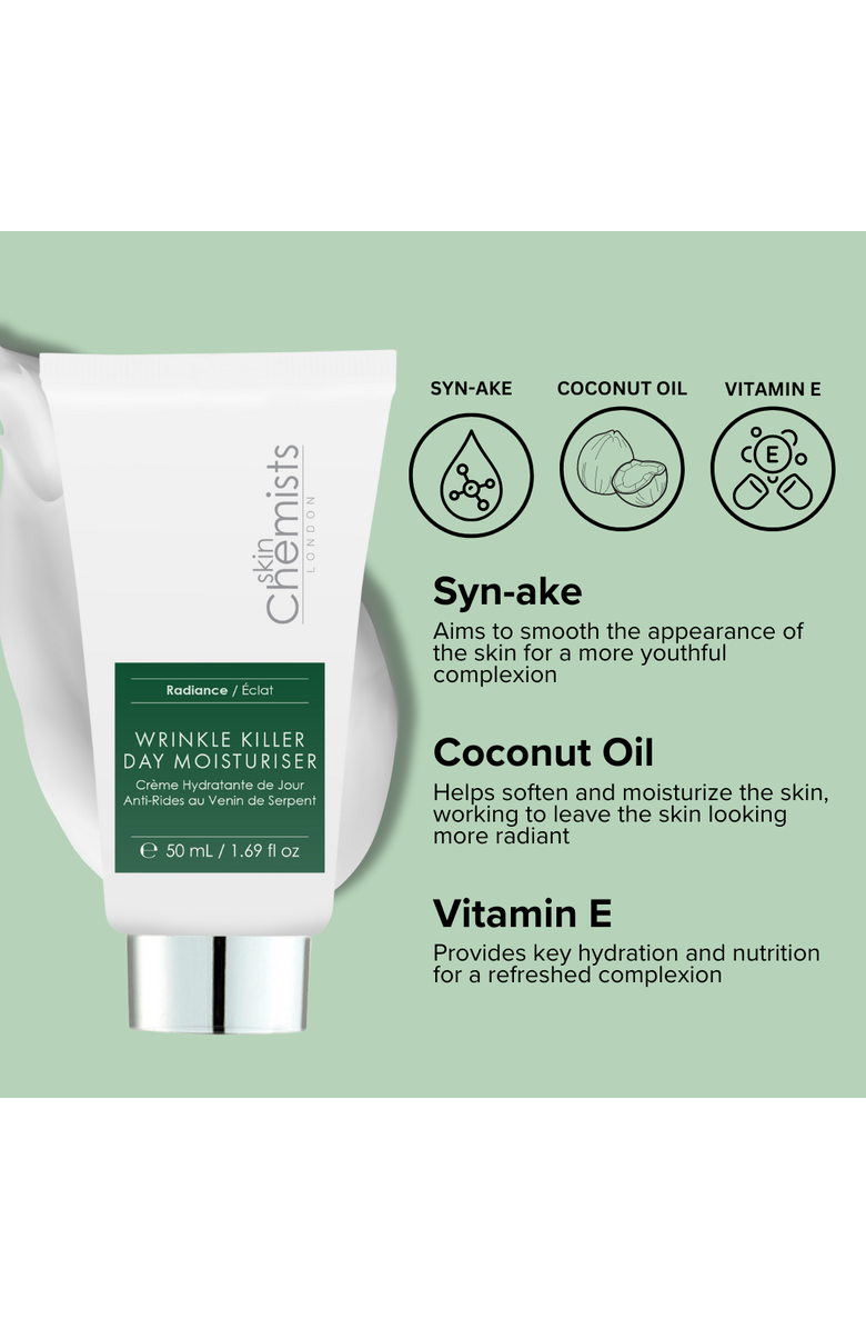 SKINCHEMISTS Wrinkle Killer Anti-Ageing Day Moisturiser 50ml, Alternate, color, White