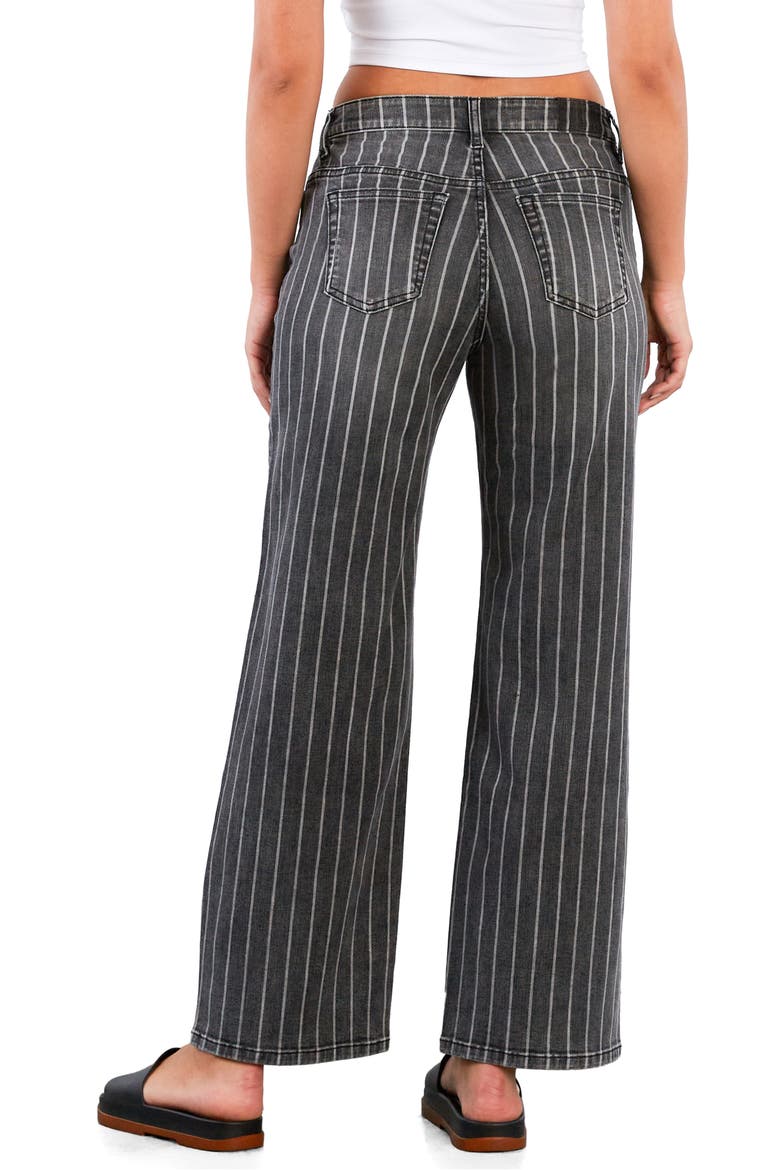 Stripe High Rise Wide Leg Jeans, Alternate, color, GREY STRIPES