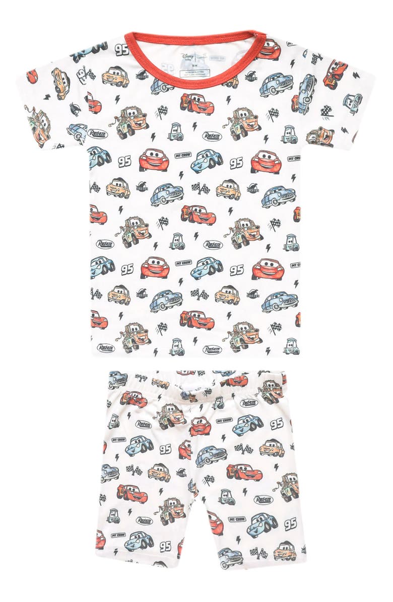 Copper Pearl Pixar Cars Fitted Two-Piece Short Pajamas, Main, color, Pixar Cars