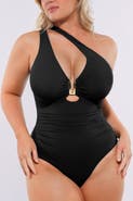 Shapellx U-Wire Ruched Tummy Control One Piece Swimsuit