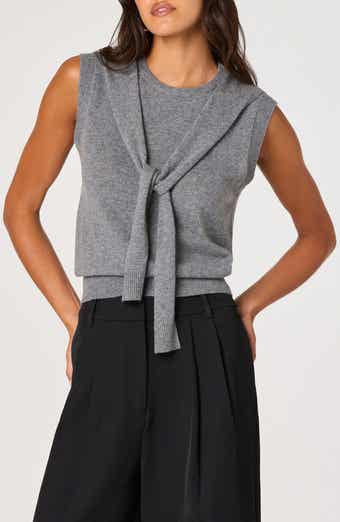 ASTR the Label Scarf Tie Sleeveless Sweater