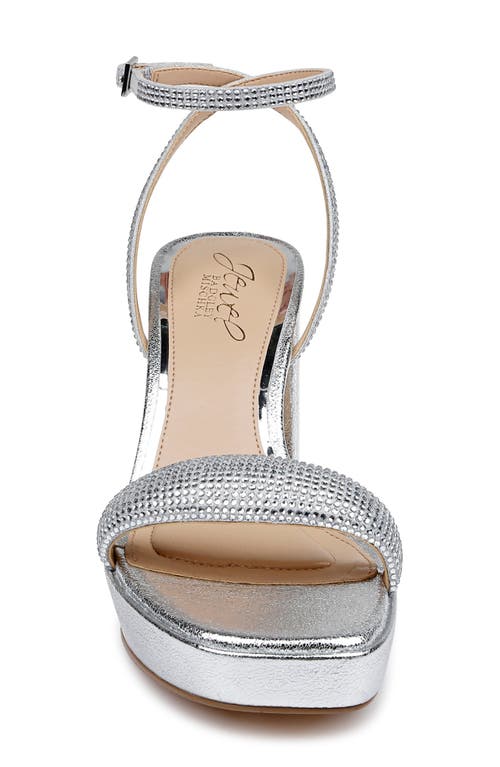 Jewel Badgley Mischka Women's Teddi Platform Sandals In Silver Textile