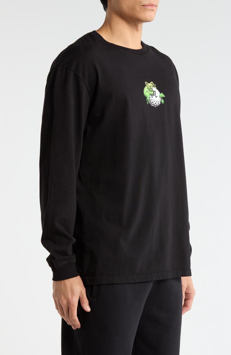 Malbon Golf Grateful Dead Long Sleeve Cotton Graphic T-Shirt, Alternate, color, Black