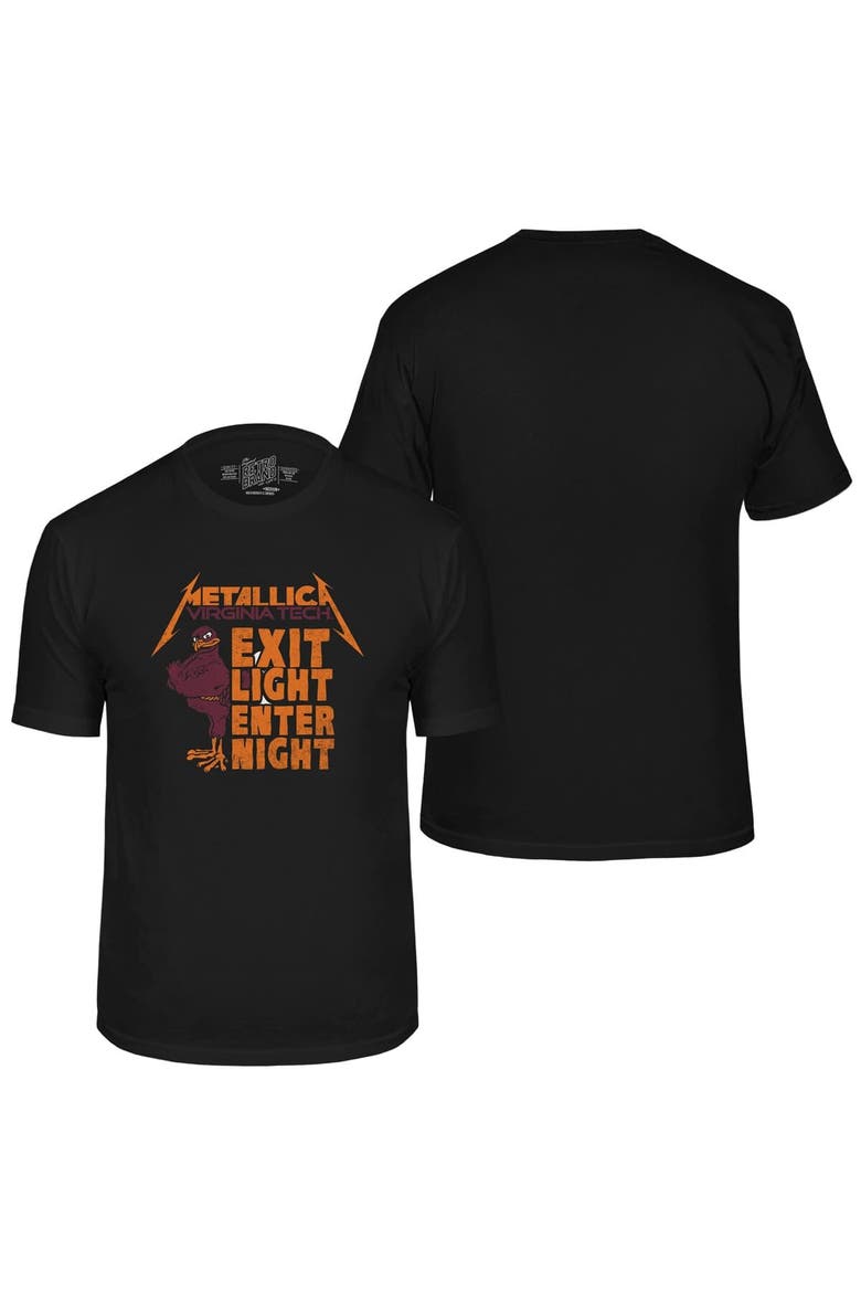 Men's Original Retro Brand Black Virginia Tech Hokies Metallica Retro T-Shirt, Alternate, color, Black
