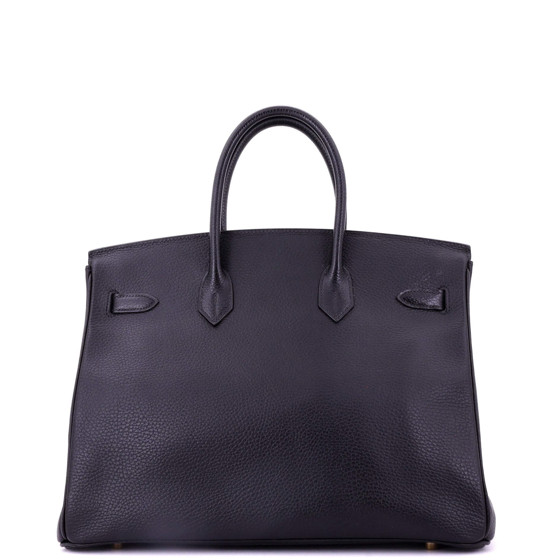 Pre-Owned Hermes Birkin Handbag Black Ardennes with Gold Hardware 35, Alternate, color, 