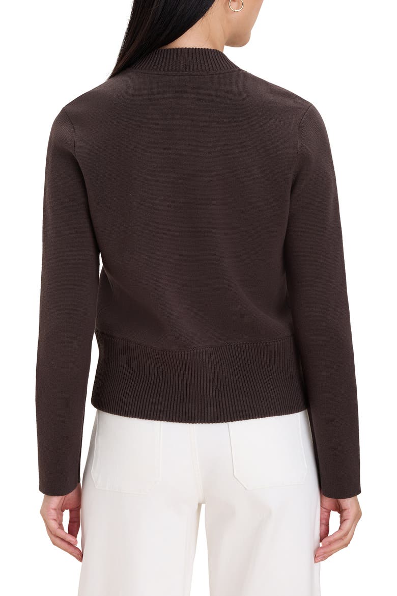 Cotton Blend Milano Knit Bomber Jacket, Alternate, color, JAVA