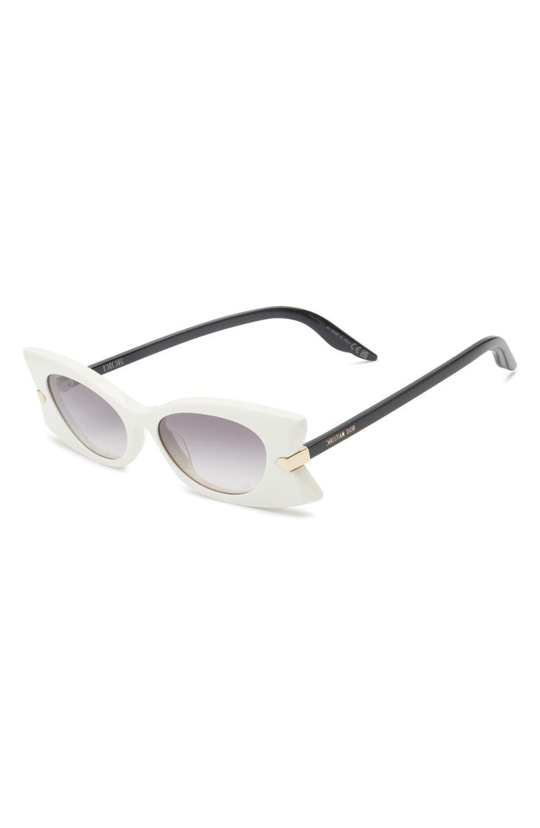 DIOR 'DiorButterfly S2I 52mm Gradient Butterfly Sunglasses, Alternate, color, Ivory / Gradient Smoke