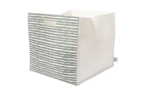 Dance Happy Lines Felt Storage Bin In Moss