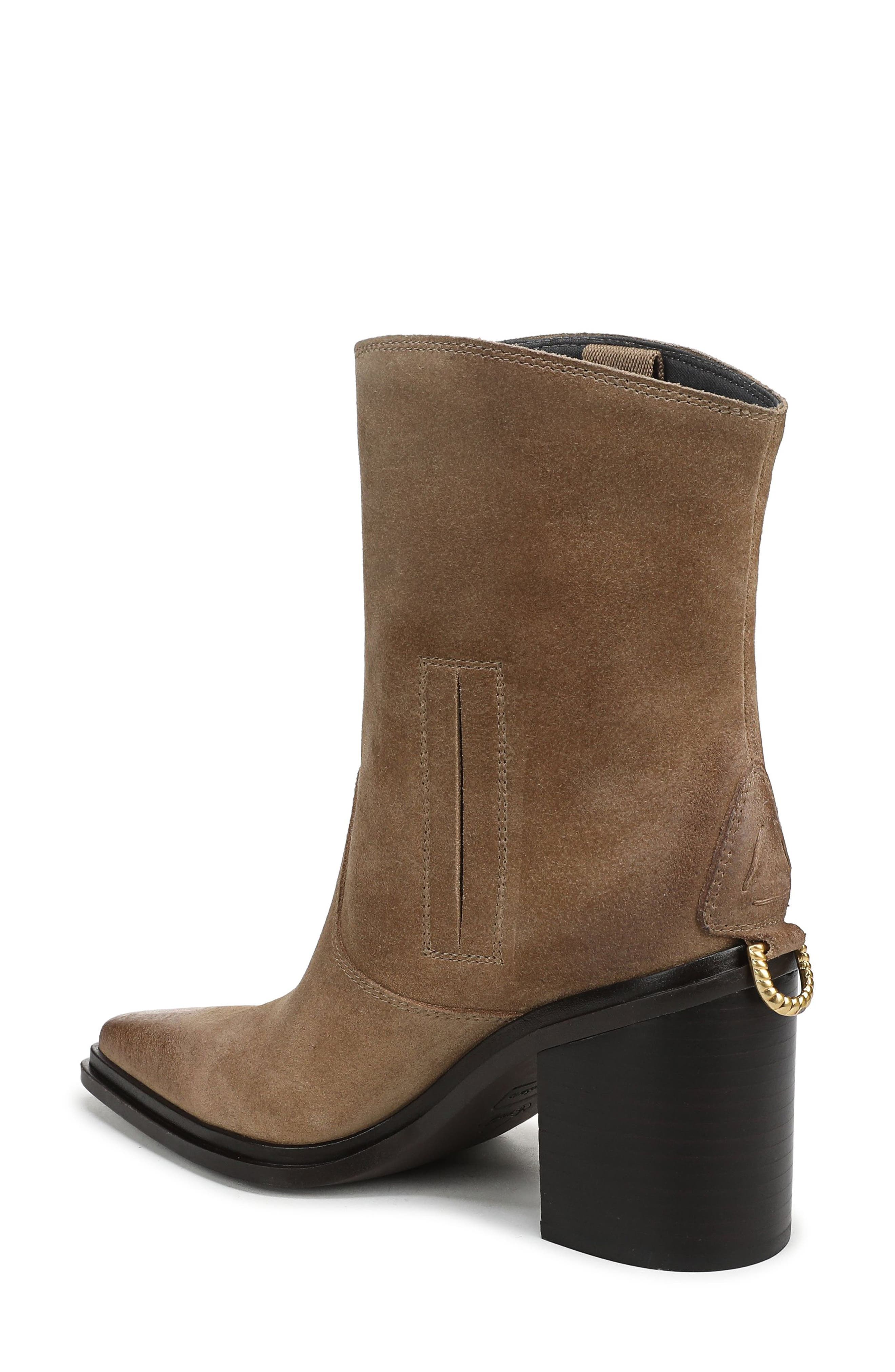 Laken Block Heel Bootie, Alternate, color, BROWN LEATHER