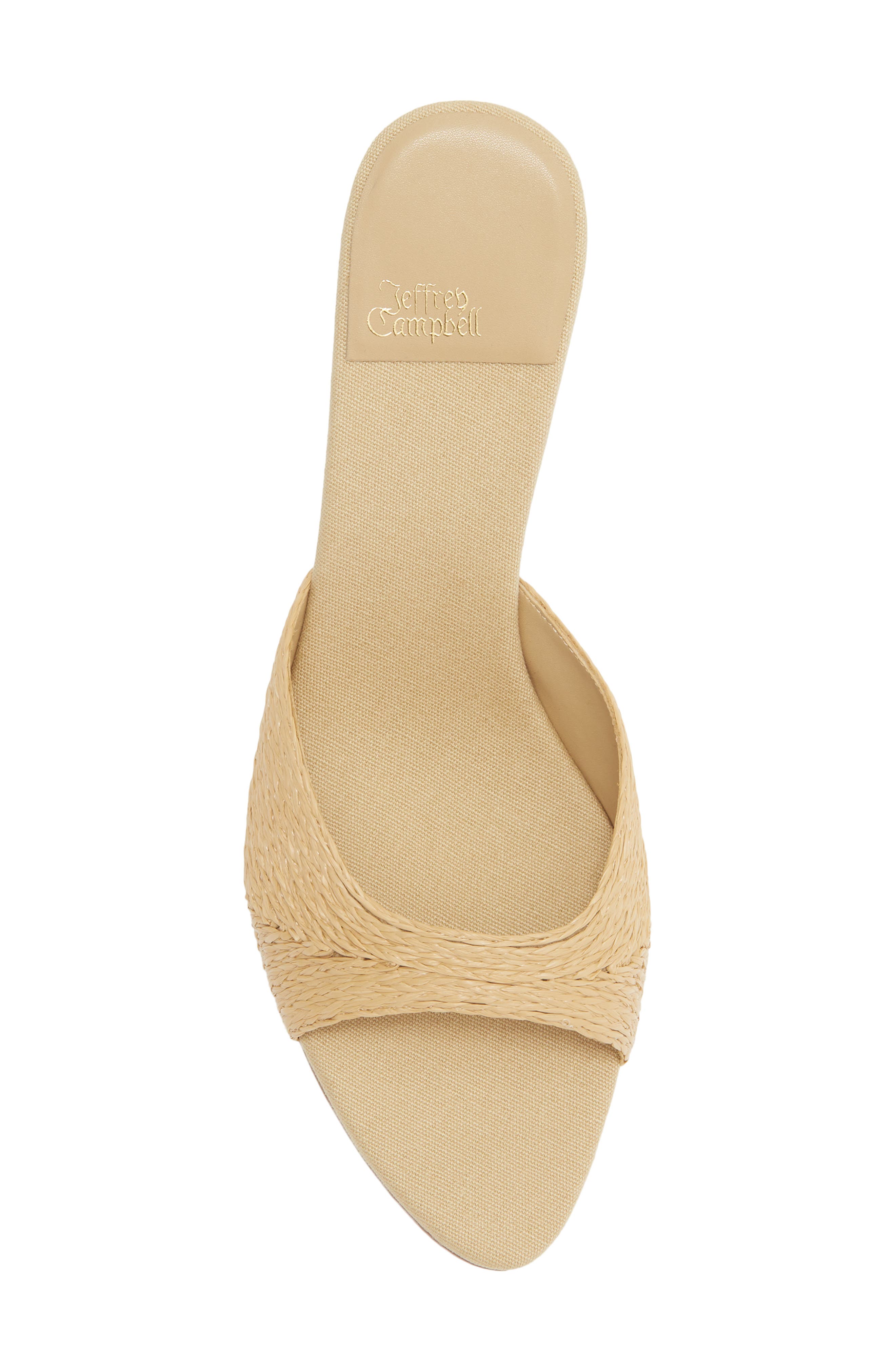 Jeffrey Campbell Spy-Kid Slide Sandal, Alternate, color, Natural Raffia