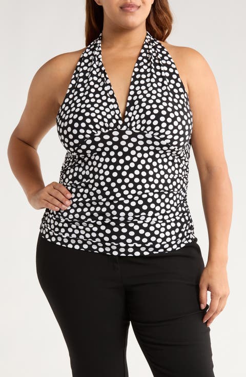 Polka Dot Halter Top (Plus)