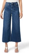 PAIGE Anessa Raw Hem High Waist Wide Leg Jeans