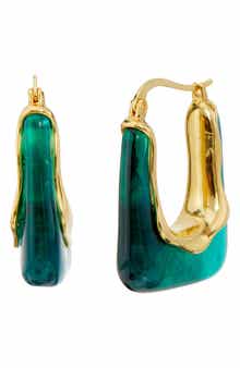 SAVVY CIE JEWELS Resin Hoop Earrings