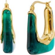 SAVVY CIE JEWELS Resin Hoop Earrings