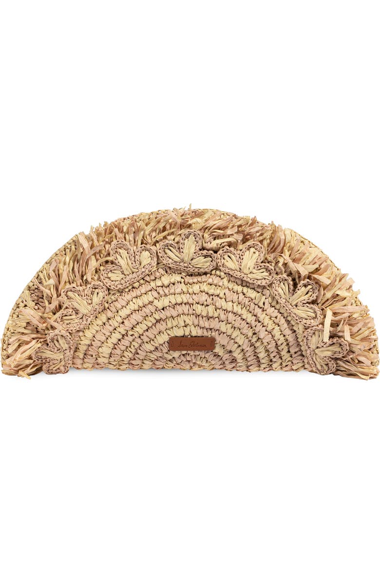 Sam Edelman Lily Straw Clutch, Main, color, Brown