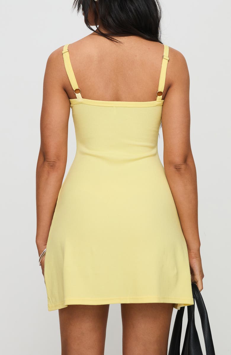 Princess Polly Baseline Rib Minidress, Alternate, color, Yellow