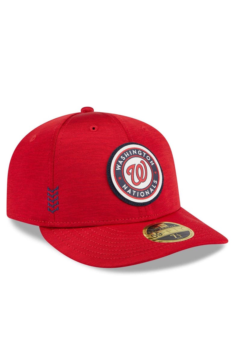 New Era Men's New Era Red Washington Nationals 2024 Clubhouse Low Profile 59FIFTY Fitted Hat, Alternate, color, Red