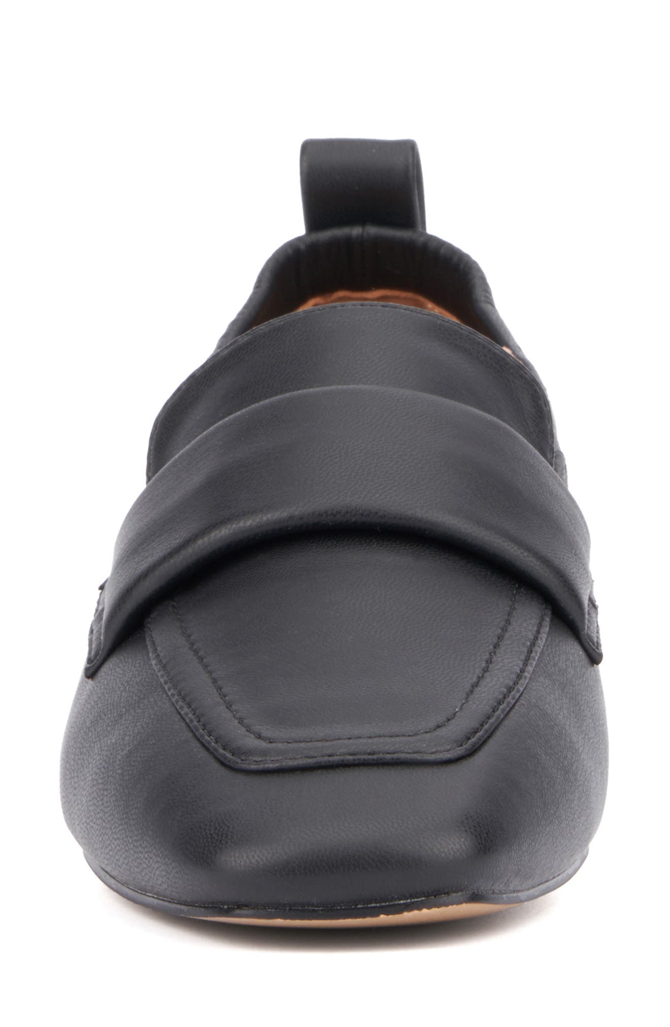 TORGEIS Kamella Moc Toe Loafer, Alternate, color, Black