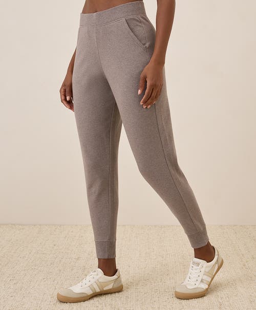 Shop Pact Organic Cotton Airplane Jogger In Deep Taupe Heather