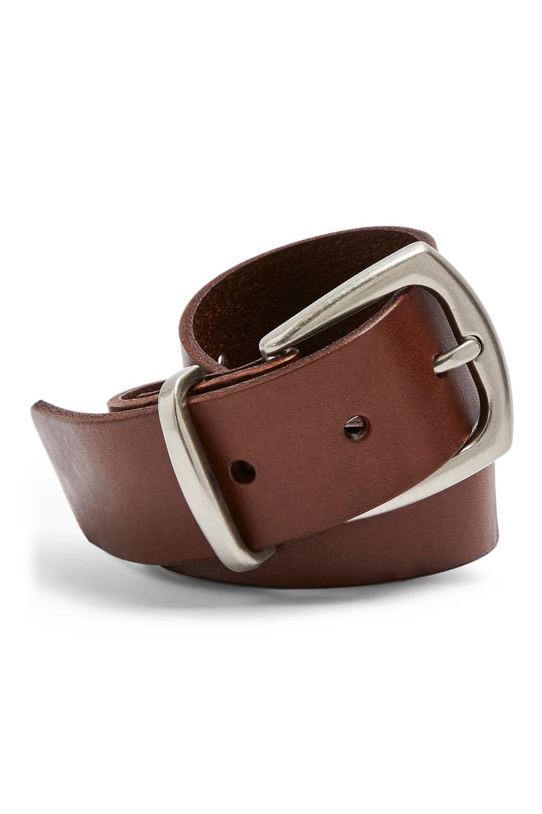 Everyday Leather Belt, Main, color, BROWN