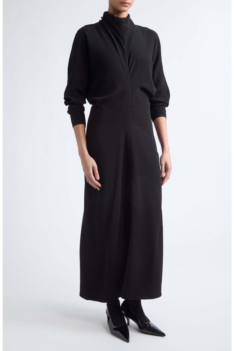 Slouch Waist Scarf Maxi Dress, Main, color, BLACK