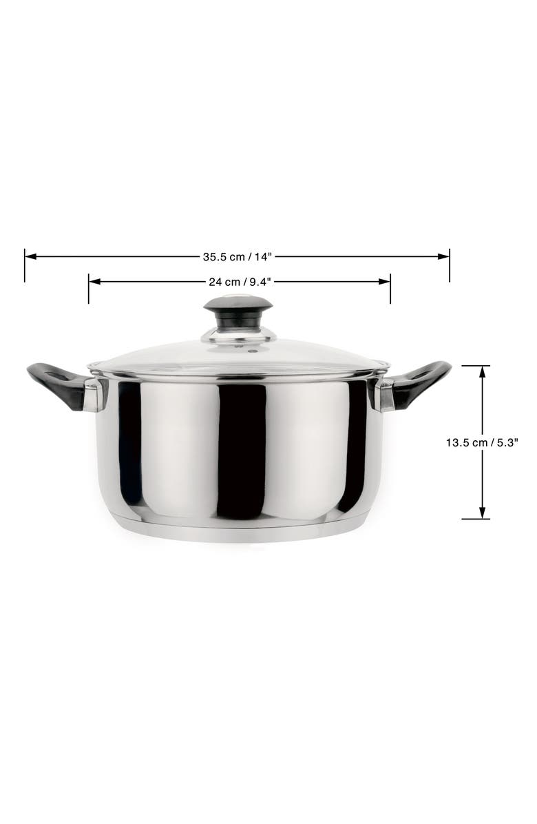 J AND V TEXTILES 7-Piece Stainless Steel Cookware Set, Alternate, color, Stainless Steel