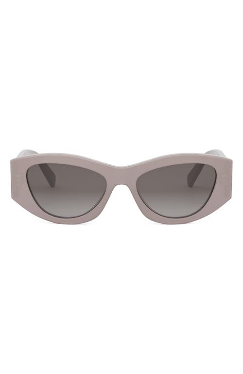 Celine Triomphe 55mm Rectangular Sunglasses In Gray