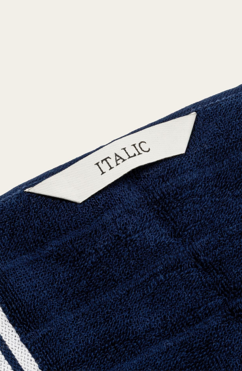 Italic Nautilus Bath Sheet Set, Alternate, color, Navy / White