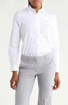 Fitted Long Sleeve Button Front Shirt