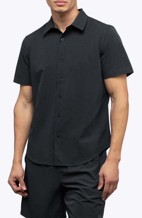 Crossover Performance Short Sleeve Button-Up Shirt