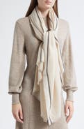 Johnstons of Elgin Ives Chevron Border Cashmere Fringe Scarf