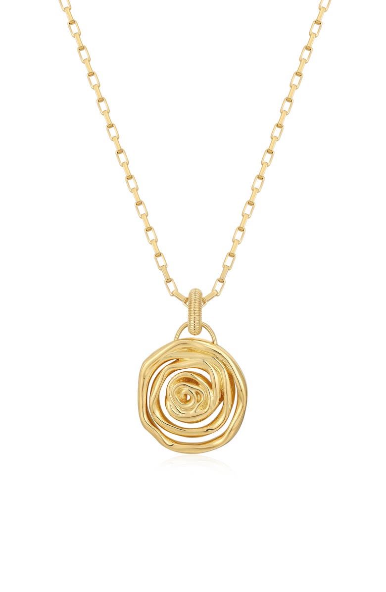 Luv AJ Rosette Coil Pendant Necklace, Main, color,