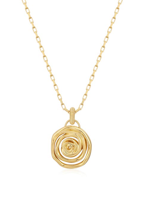 Rosette Coil Pendant Necklace