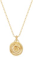 Luv AJ Rosette Coil Pendant Necklace