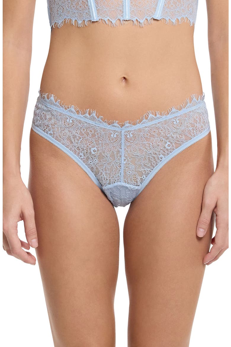 Sheer Seduction Natural Rise Thong, Main, color, TOUCH THE SKY BLUE