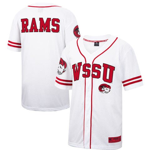 Men's Colosseum White Winston-Salem State Rams Free Spirited Mesh Button-Up Baseball Jersey