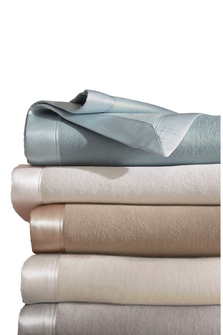 Plaza Silk & Cotton Blanket, Alternate, color, BLUE