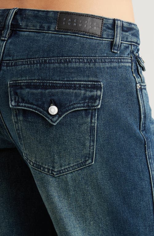 Pacsun Brixley Baggy Bootcut Jeans In Blue