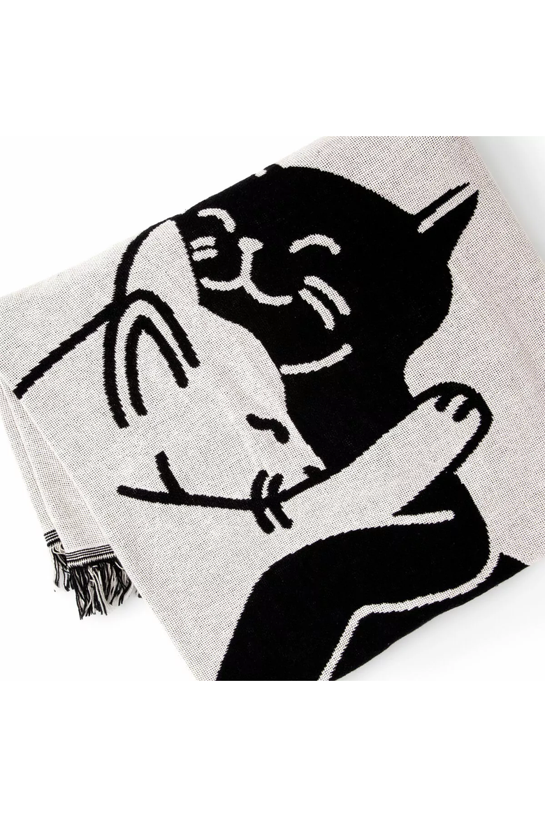 Snuggle Cat Throw Blanket by Seltzer Goods, Alternate, color, Black / White Cats