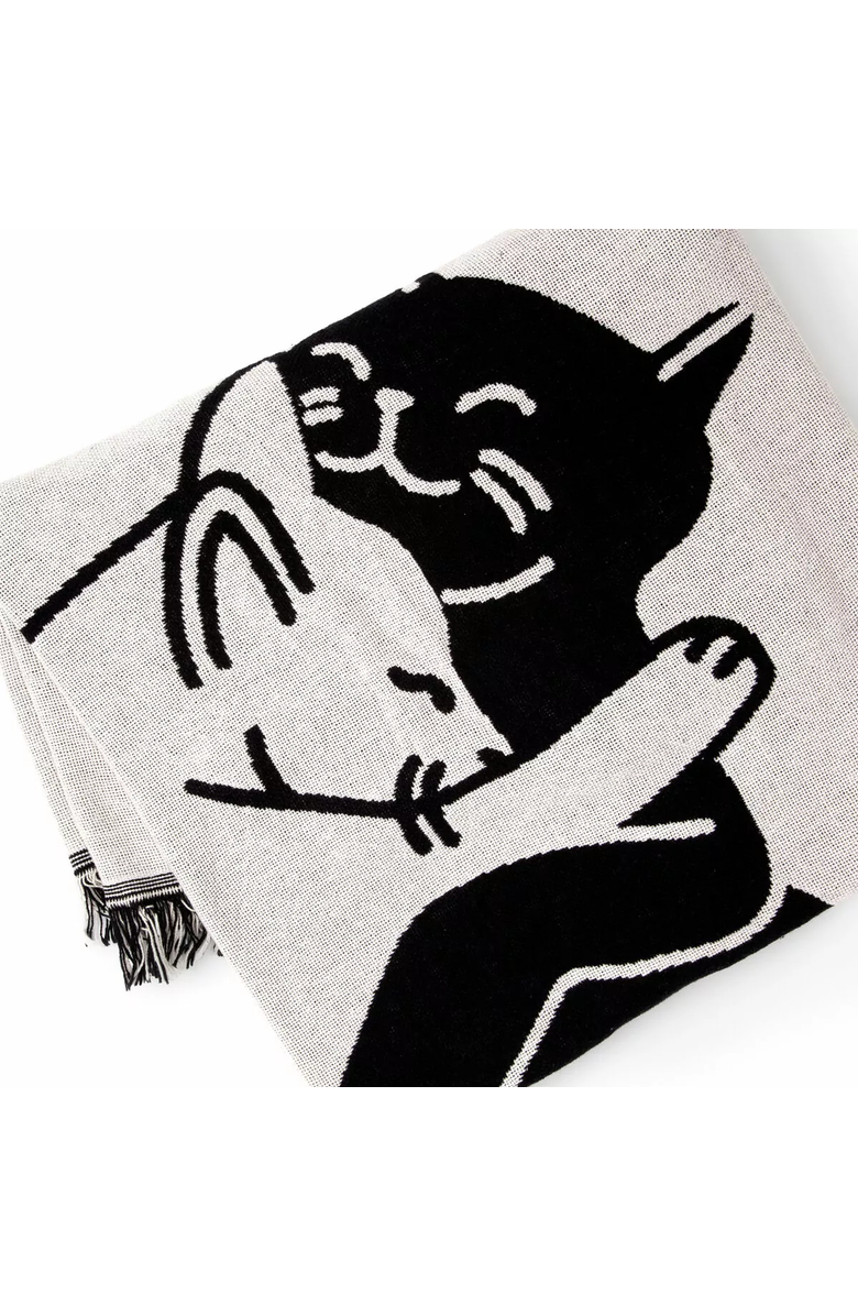 Uncommon Goods Snuggle Cat Throw Blanket by Seltzer Goods, Alternate, color, 