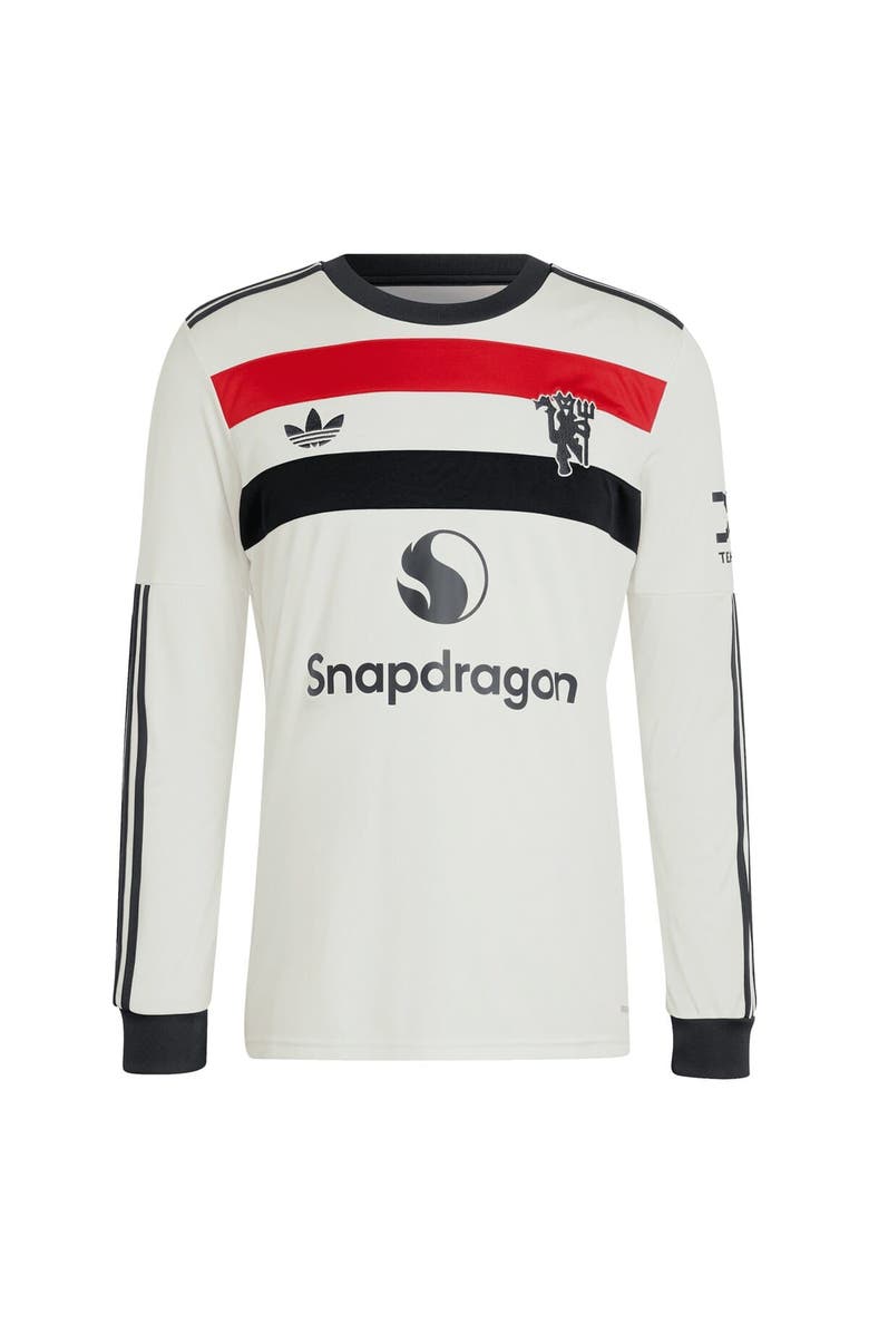 adidas Originals Men's adidas Originals Bruno Fernandes Cream Manchester United 2024/25 Third Replica Long Sleeve Jersey, Alternate, color, 