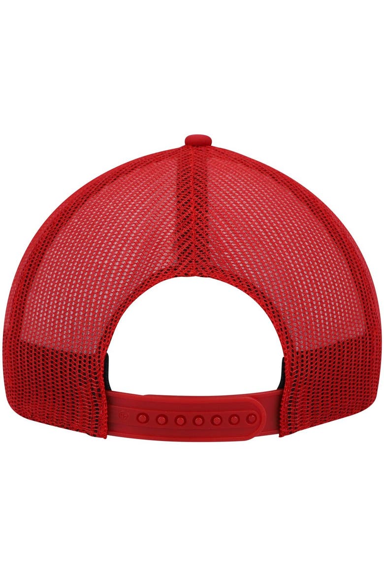 Men's '47 Red Washington Nationals Cumberland Trucker Snapback Hat, Alternate, color, Red
