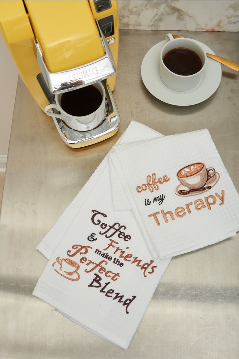 Coffee Is My Therapy Towel, Alternate, color, Orange