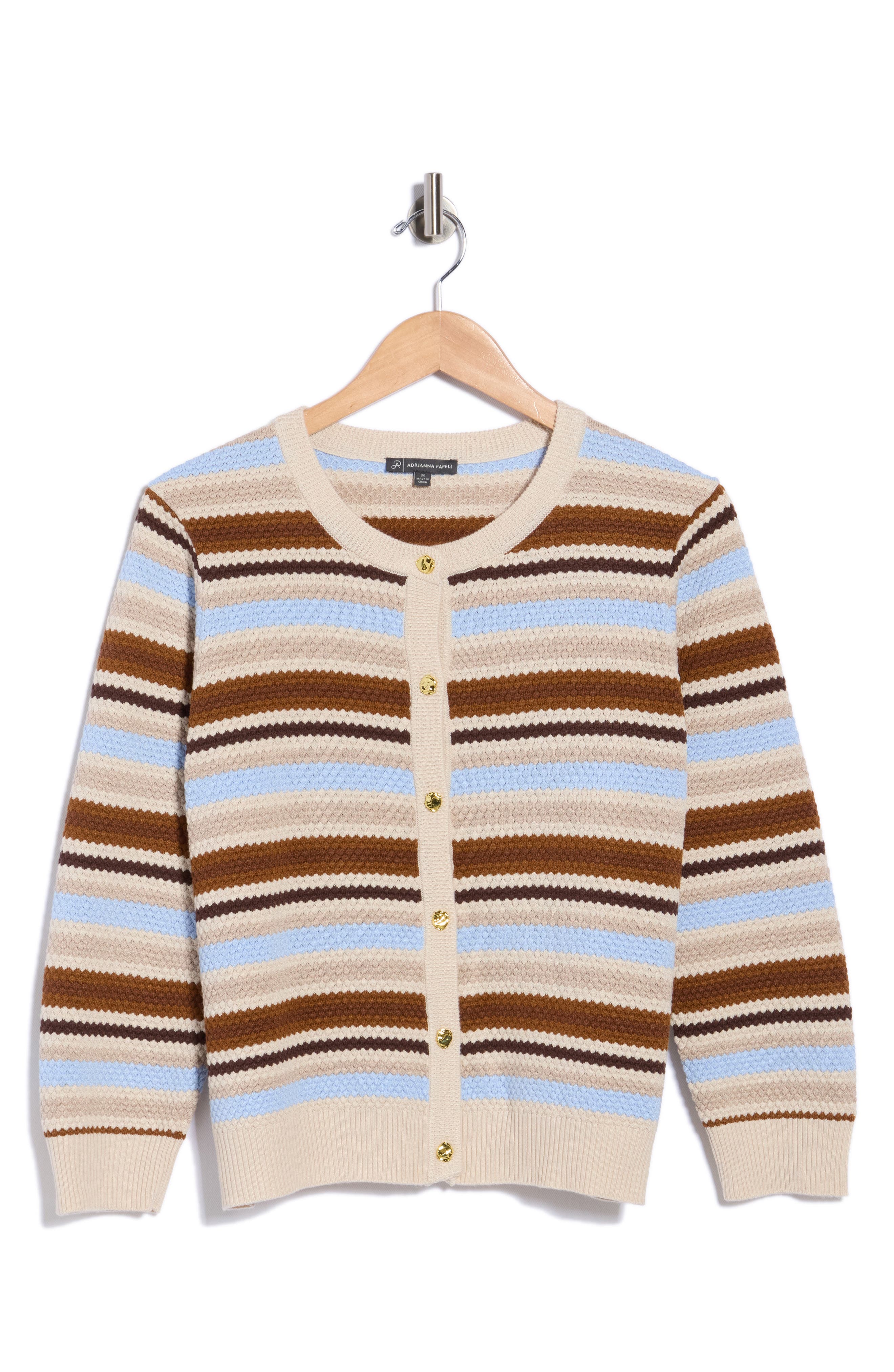 Striped Button Cardigan