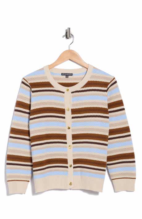 Striped Button Cardigan